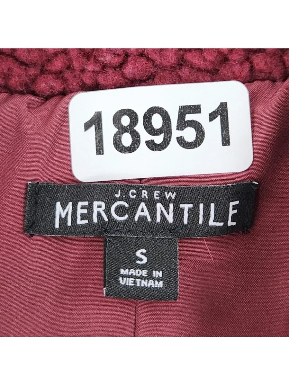 J Crew Vest Womens Small Red Sherpa Fleece Mercantile Full Zip Pockets Casual